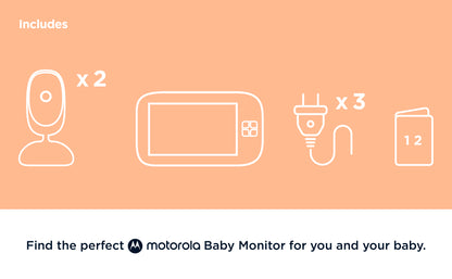 VM75 5" Video Baby Monitor - 2 Cameras