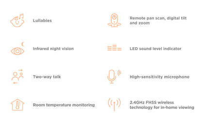 VM75 5" Video Baby Monitor