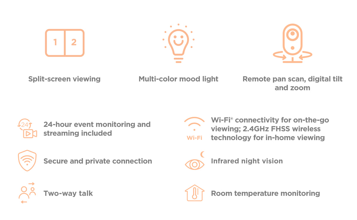 VM85 Connect 5" WiFi Video Baby Monitor - 2 Cameras