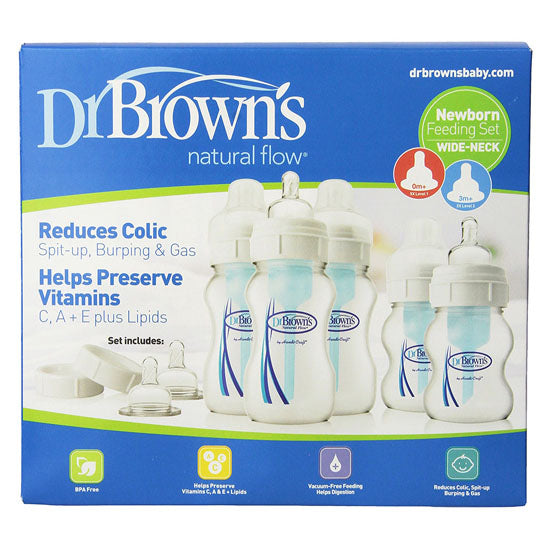 Dr. Brown Wide-Neck Bottle Newborn Feeding Set