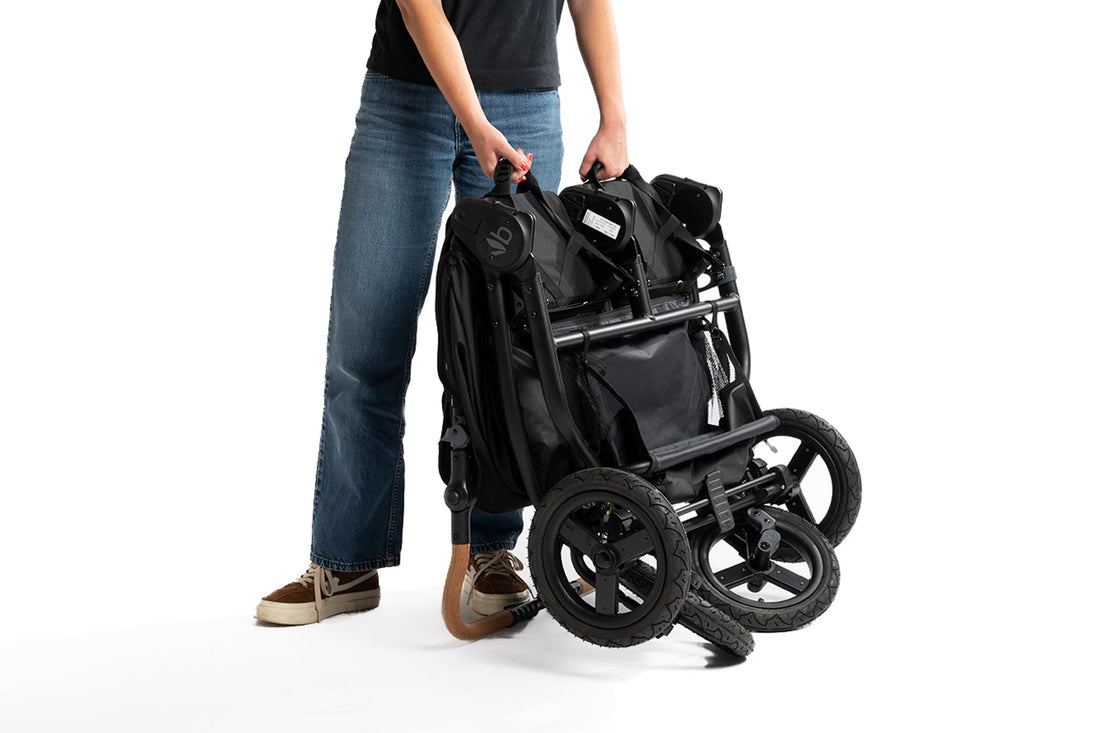 indie twin double stroller Bumbleride Indie Twin + Two Clek Liings Travel System Dusk