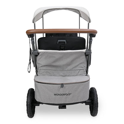 Wonderfold L4 Quad Stroller Wagon in Gray Parent View