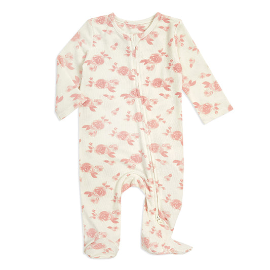 aden + anais Snuggle Knit Zip Footie - Rosettes