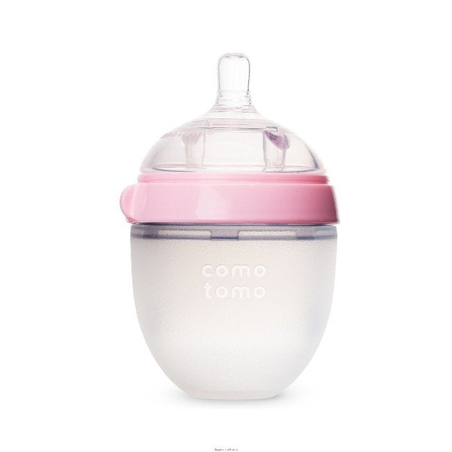 Comotomo Natural Feel Baby Bottle - 5 oz  - Pink