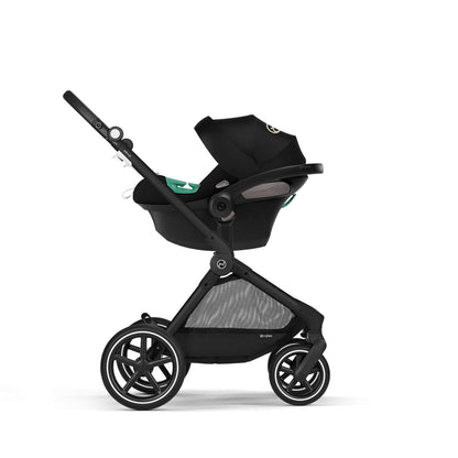 Eos Lux Stroller - Moon Black (Black Frame)
