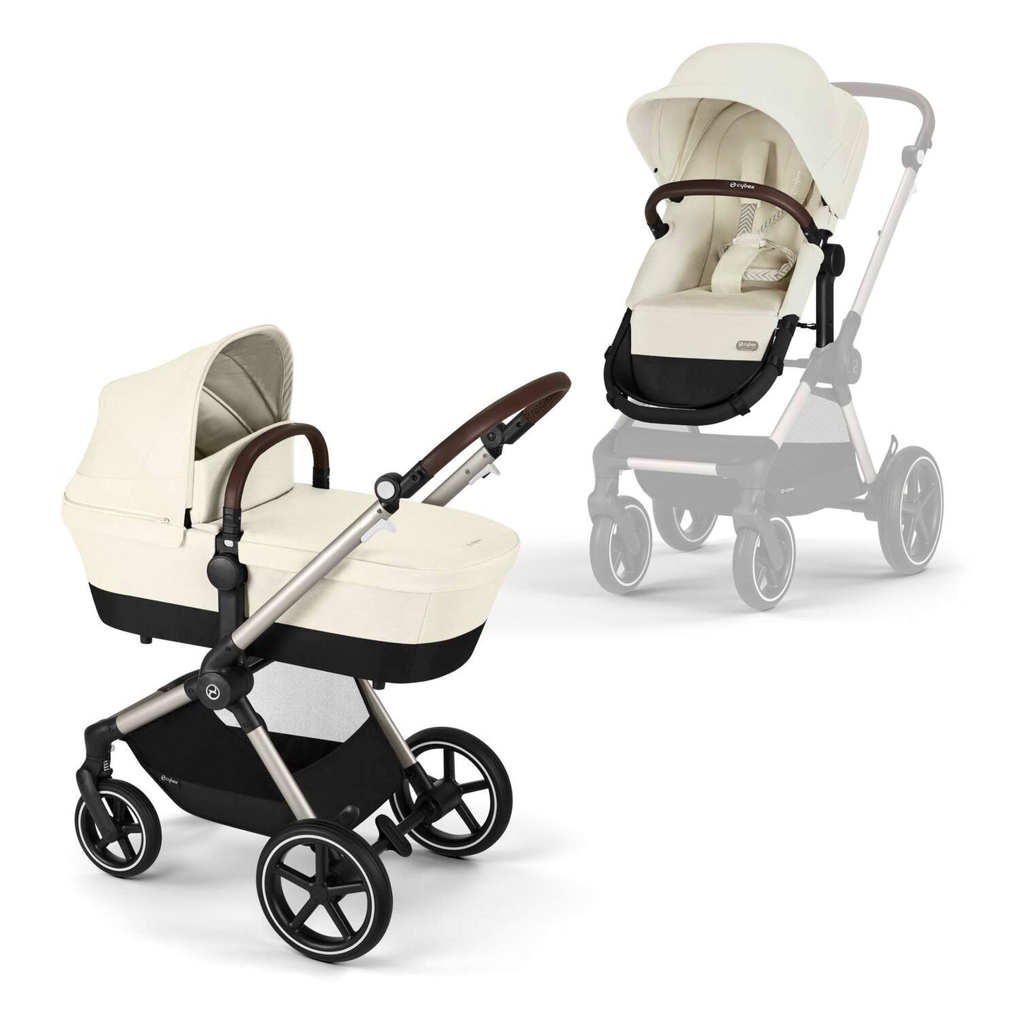 Eos Lux Stroller - Seashell Beige (Taupe Frame)