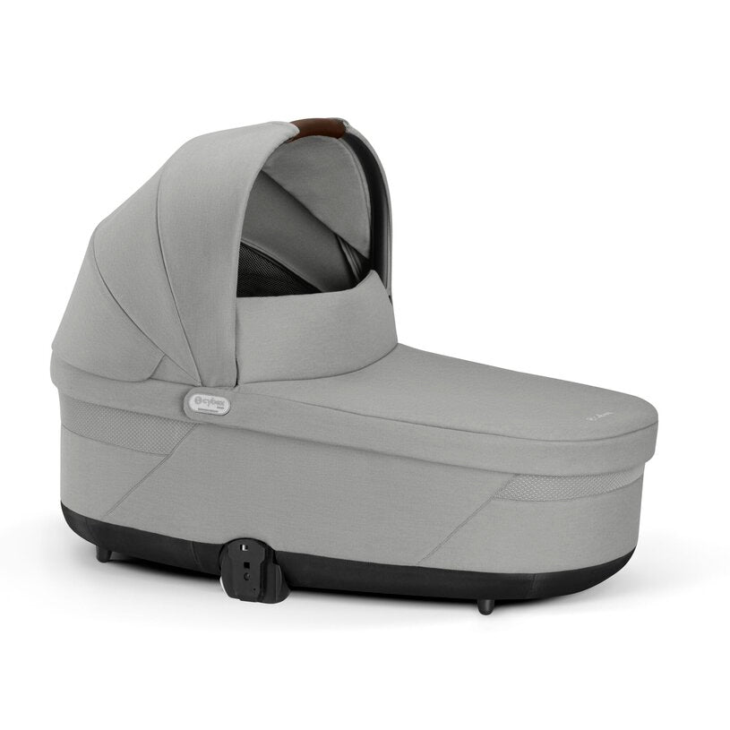 
Gray baby carrier on a white background