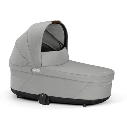 
Gray baby carrier on a white background