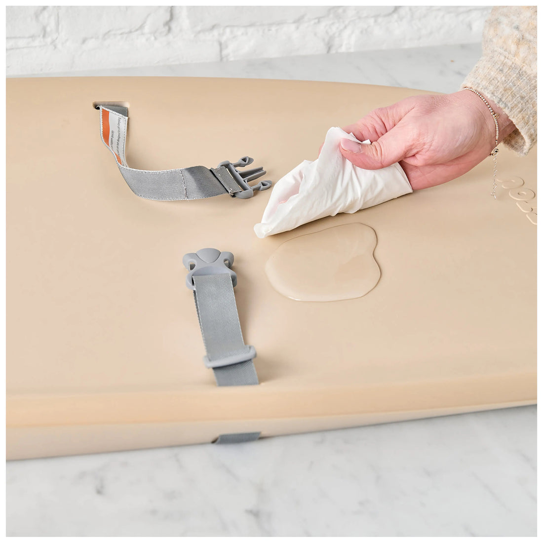 Nattou Softy Changing Pad w/ Belt - Beige