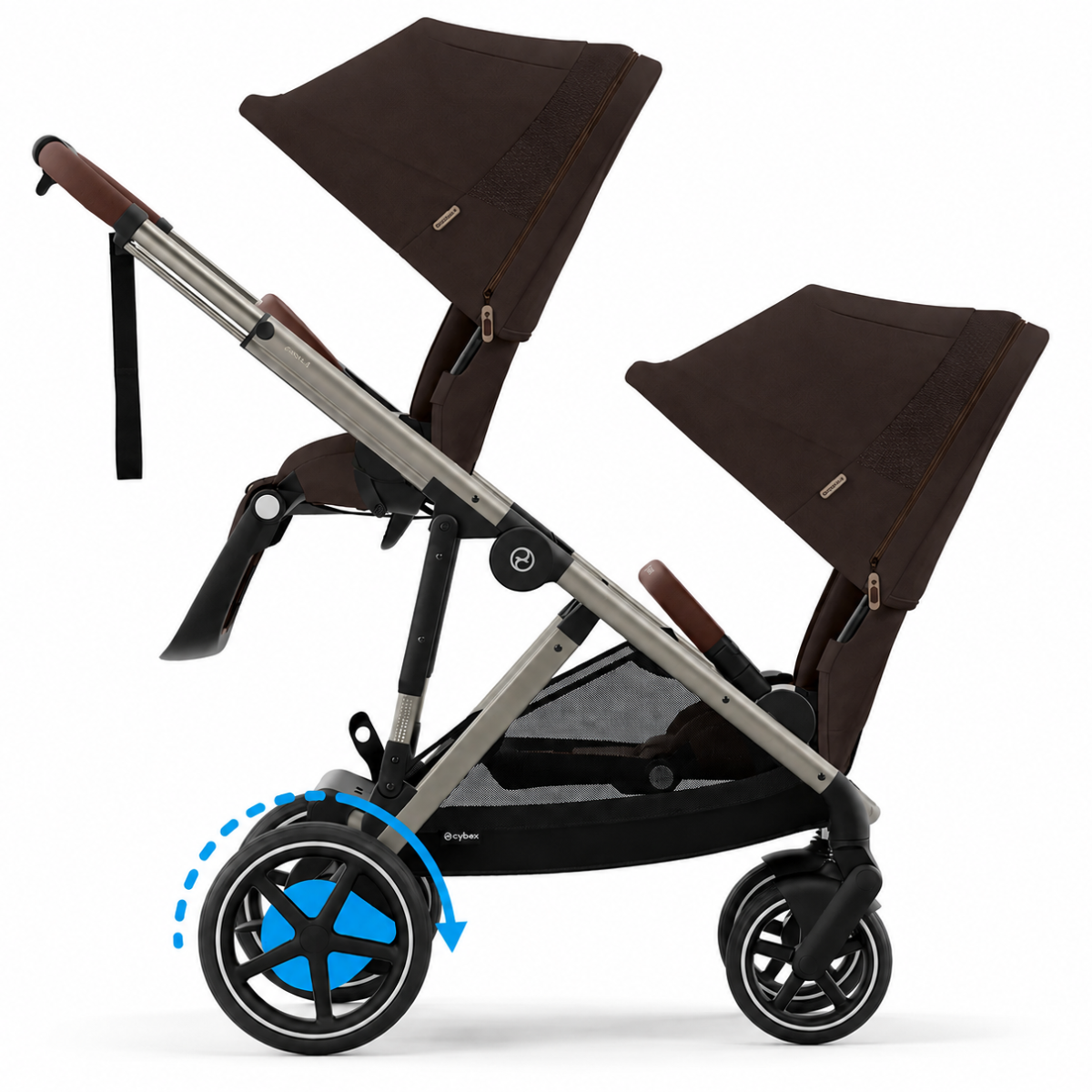 Gazelle S Stroller by Cybex Silver Frame with Stone Grey Seat