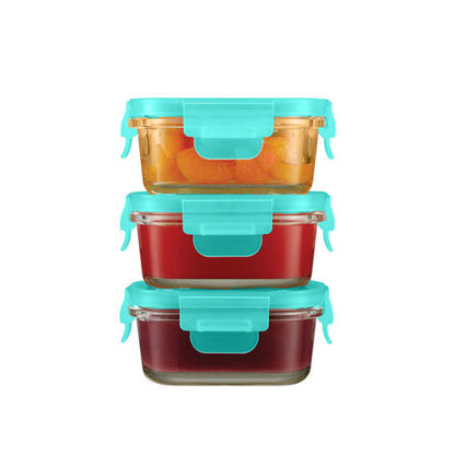 Innobaby Preppin' SMART EZ Lock Glass Container - 3 Pack-3