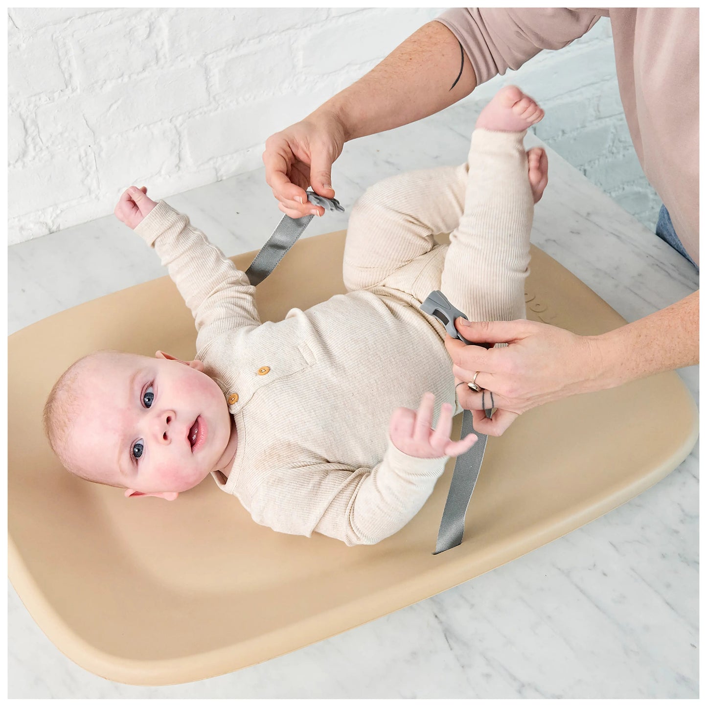 Nattou Softy Changing Pad w/ Belt - Beige
