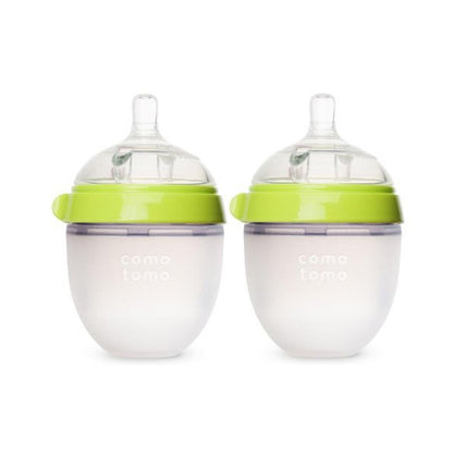 Comotomo Natural Feel Baby Bottle 5 oz - 2 pack - Green