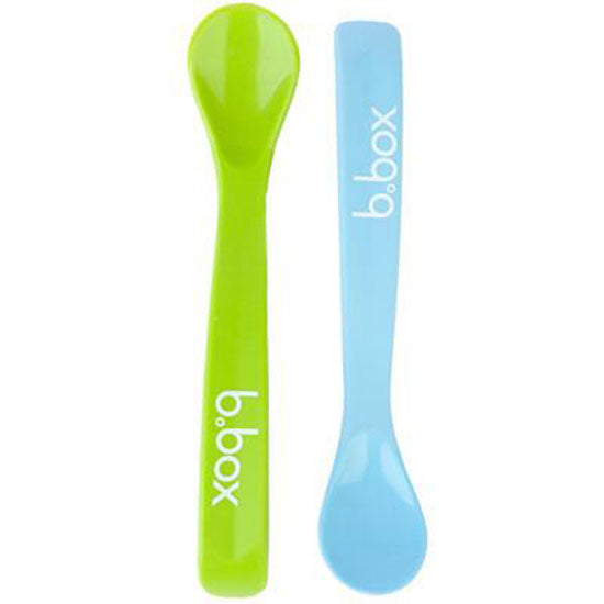 B. Box Baby Spoon (Twin Pack) - Blue/Green-2