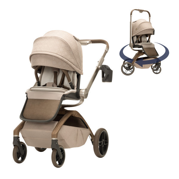 maxi cosi single to double Maxi-Cosi Kindred Tana 360 Rotating Modular Stroller Natural Heritage