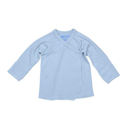 Under The Nile Long Sleeve Side Snap T-Shirt - Ice Blue-1