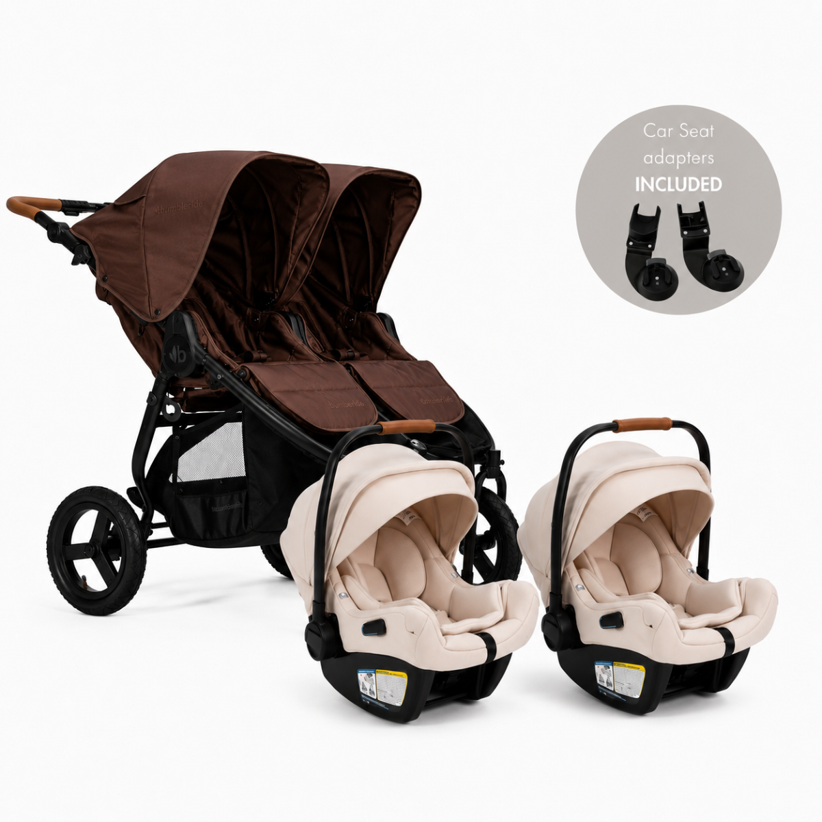 Bumbleride Indie Twin + Two Pipa Aire Travel System