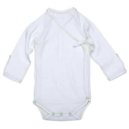 Under The Nile Inside-Out Babybody - Off White w. Sage Trim-1