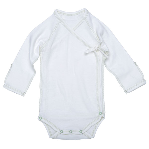 Under The Nile Inside-Out Babybody - Off White w. Sage Trim Product