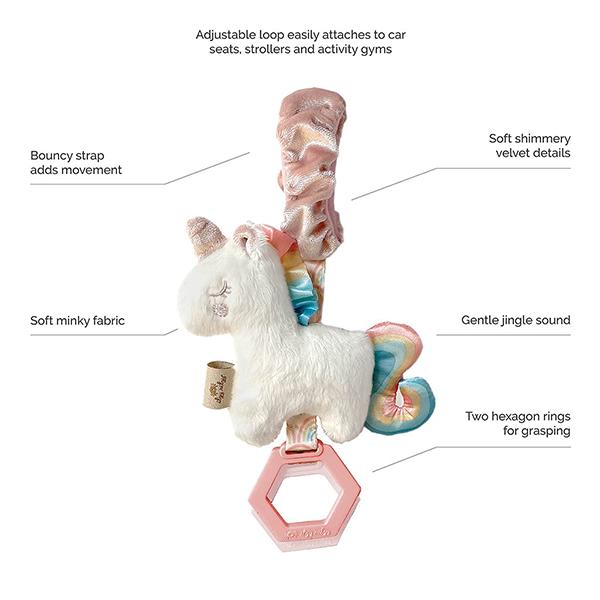 Itzy Ritzy Itzy Ritzy Jingle Attachable Travel Toy - Unicorn