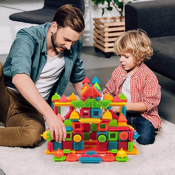 PicassoTiles PicassoTiles PTB240 240pcs Bristle Shape 3D STEM Building Blocks