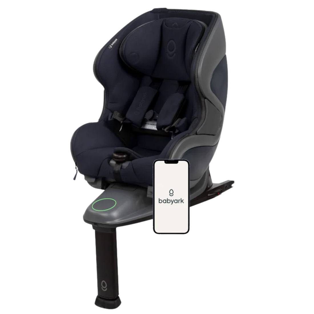 Babyark Smart Convertible Car Seat Hero Image in Charcoal Grey / Midnight Blue Seat