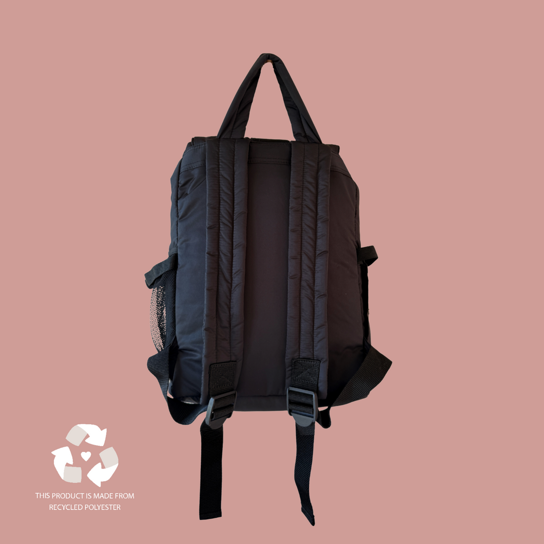 adults with kids backpacks Wildride USA Black Recycled Adult Backpack