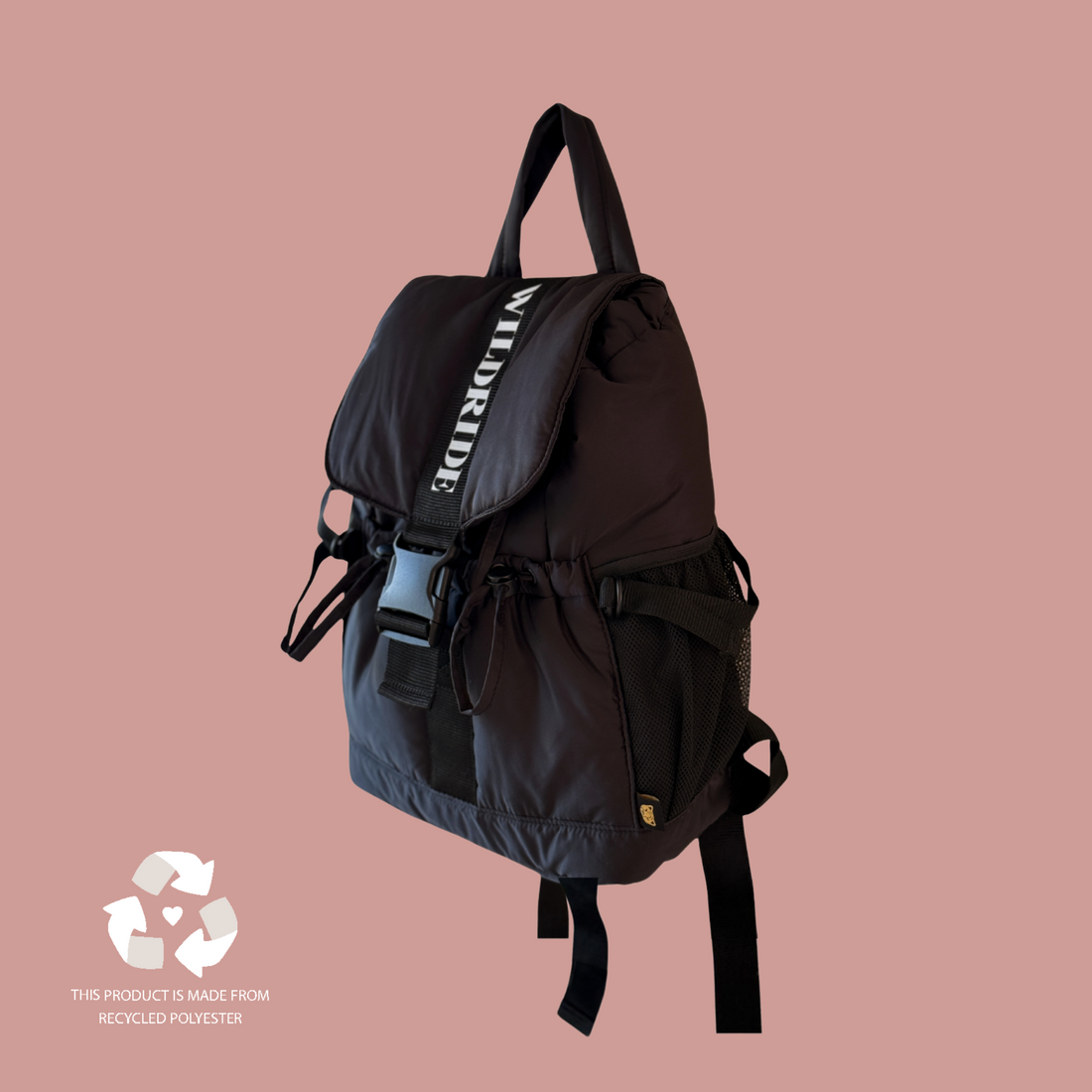 Shop Wildride Recycled Adult Backpack | Kidsland | Black