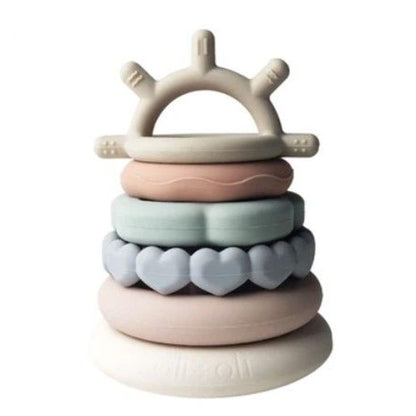 Ali + Oli Silicone Stacking Rings Moon Main Image.