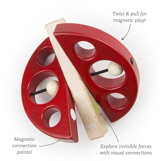 Tegu Swivel Bug - Red Lady Bug Features